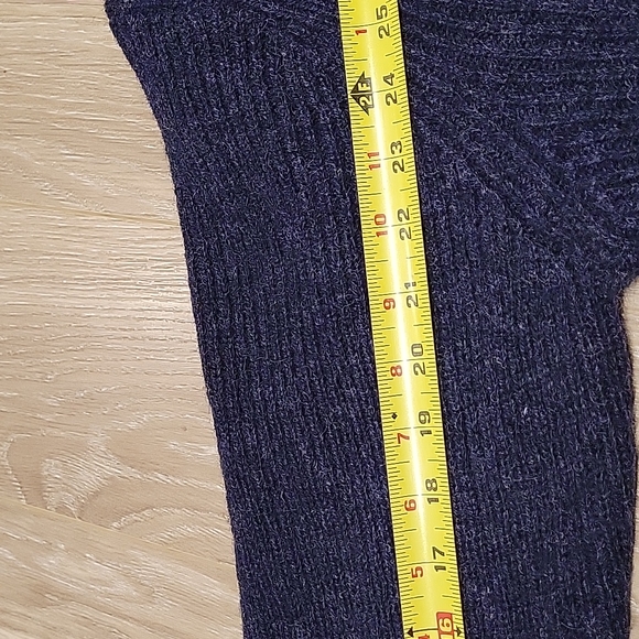 Navy Blue Dockside Shawl Cardigan Sweater-100 % Shetland Wool- Size Large - Picture 7 of 7